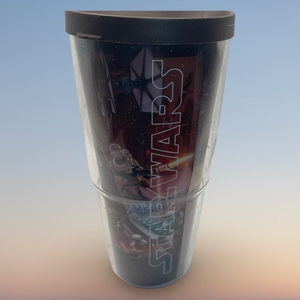 Tervis Star Wars 24 oz Tumbler Brown Lid Insulated Cup Travel Mug Made In USA